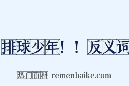 排球少年！！反义词是什么意思的图片